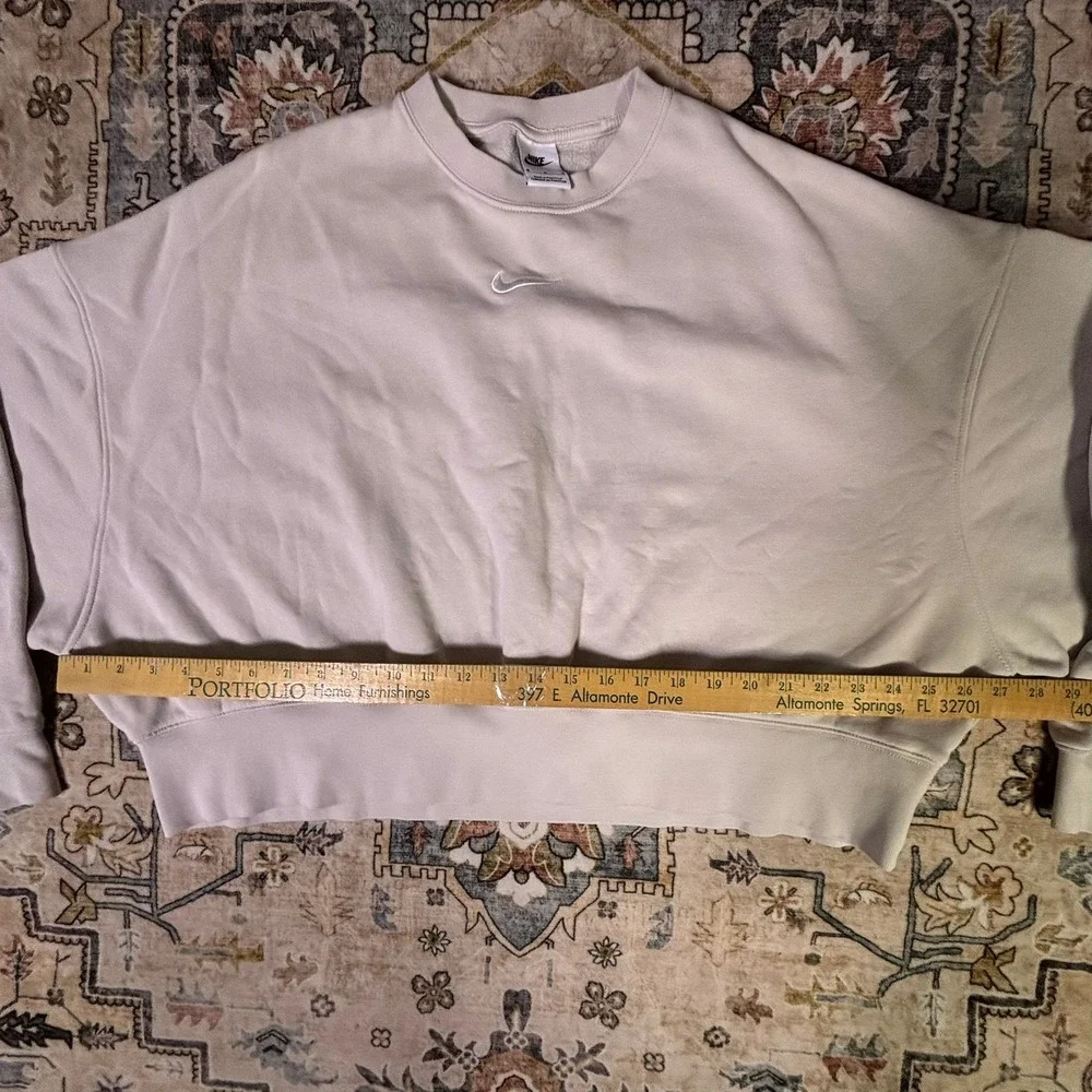 Nike Sportswear Phoenix Fleece Oversized Cropped Crewneck Sweatshirt Medium Gym